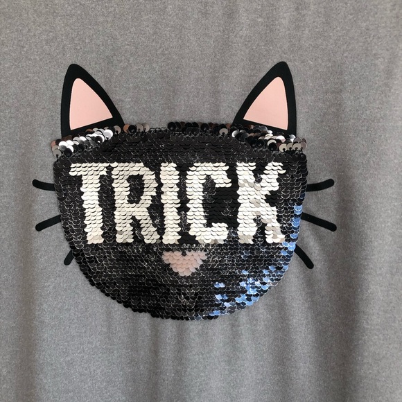 Halloween Trick Treat Sequin Cat Nightgown - Picture 4 of 9